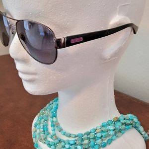 Coach Kristina Sunglasses Silver/Pink